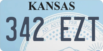 KS license plate 342EZT