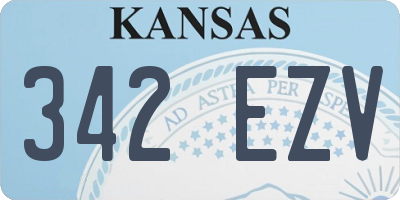 KS license plate 342EZV