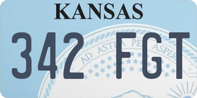 KS license plate 342FGT