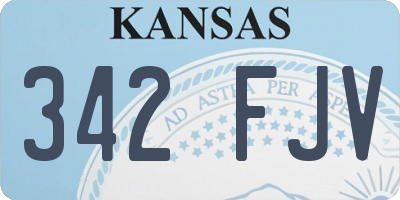KS license plate 342FJV