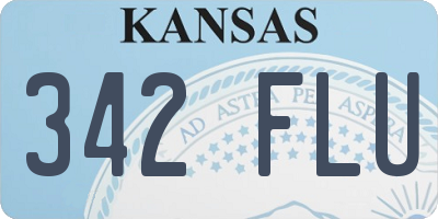 KS license plate 342FLU
