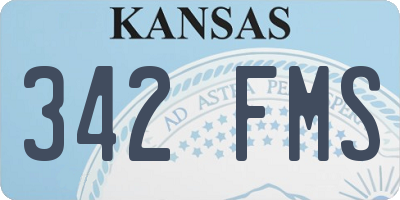 KS license plate 342FMS