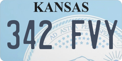 KS license plate 342FVY