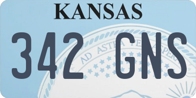 KS license plate 342GNS