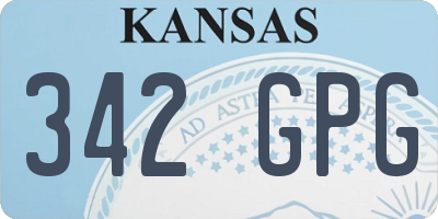 KS license plate 342GPG