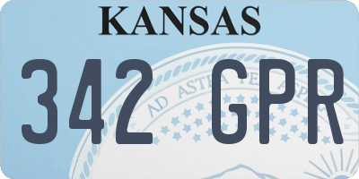 KS license plate 342GPR