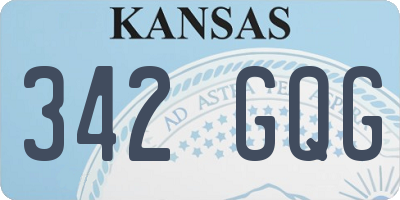 KS license plate 342GQG