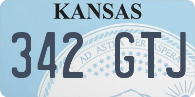 KS license plate 342GTJ