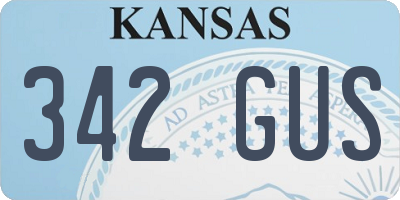 KS license plate 342GUS