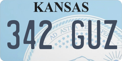 KS license plate 342GUZ