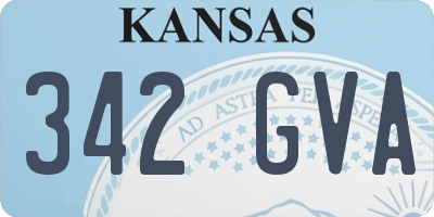 KS license plate 342GVA