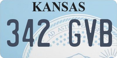 KS license plate 342GVB