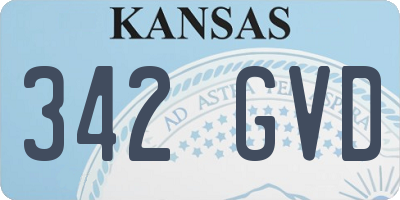 KS license plate 342GVD