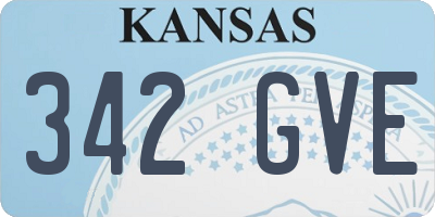 KS license plate 342GVE