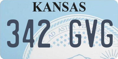 KS license plate 342GVG