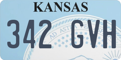 KS license plate 342GVH