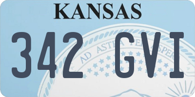 KS license plate 342GVI