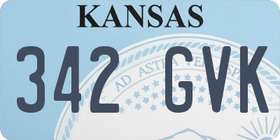 KS license plate 342GVK