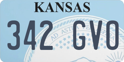 KS license plate 342GVO