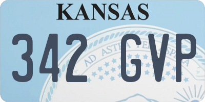 KS license plate 342GVP