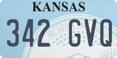KS license plate 342GVQ