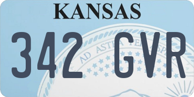 KS license plate 342GVR