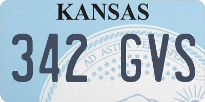 KS license plate 342GVS