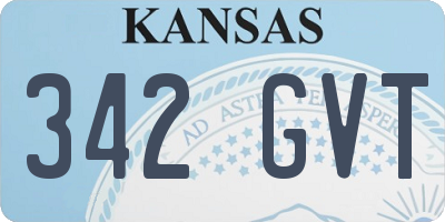 KS license plate 342GVT