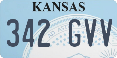 KS license plate 342GVV