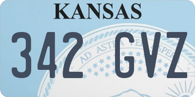 KS license plate 342GVZ