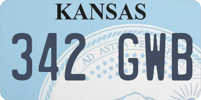 KS license plate 342GWB
