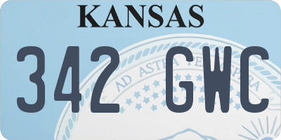 KS license plate 342GWC
