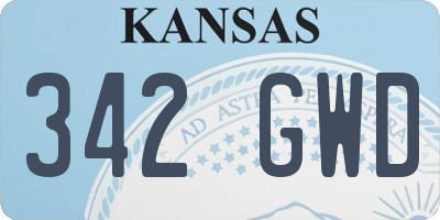 KS license plate 342GWD