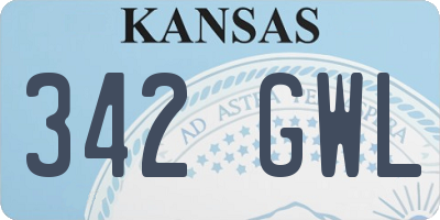 KS license plate 342GWL