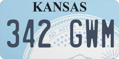 KS license plate 342GWM