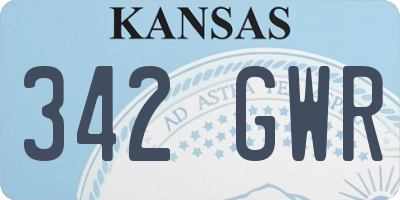 KS license plate 342GWR