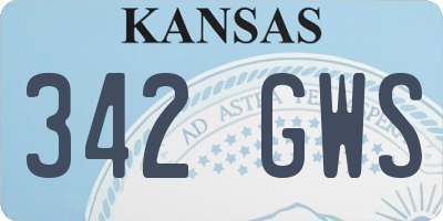 KS license plate 342GWS