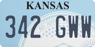 KS license plate 342GWW