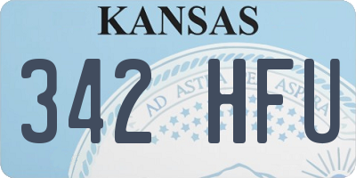 KS license plate 342HFU