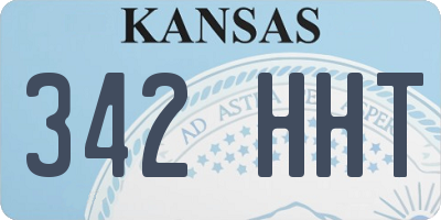 KS license plate 342HHT