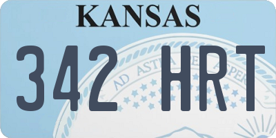 KS license plate 342HRT