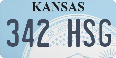 KS license plate 342HSG