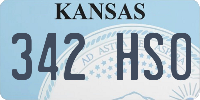 KS license plate 342HSO