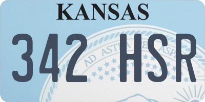 KS license plate 342HSR