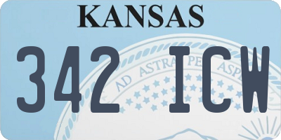 KS license plate 342ICW
