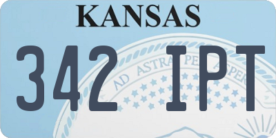 KS license plate 342IPT
