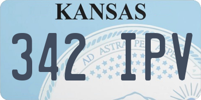 KS license plate 342IPV