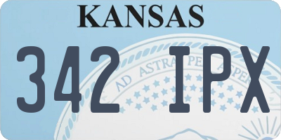 KS license plate 342IPX