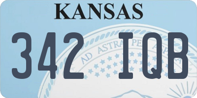 KS license plate 342IQB