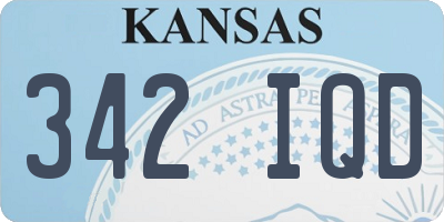 KS license plate 342IQD